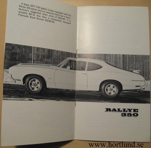 1970 Oldsmobile Rallye 350 Optionbroschyr - 2