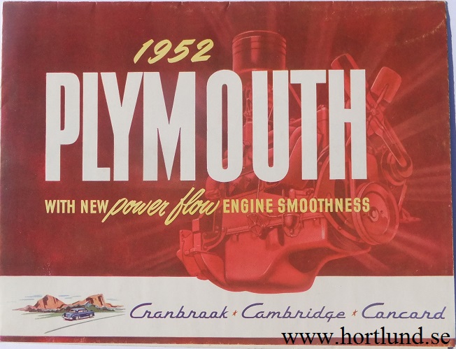 1952 Plymouth broschyr PA 291