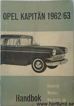 1962/63 Opel Kapitän Handbok