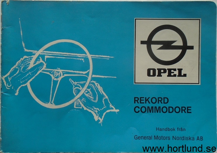 1973 Opel Rekord Commodore Handbok