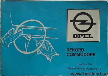 1973 Opel Rekord Commodore Handbok
