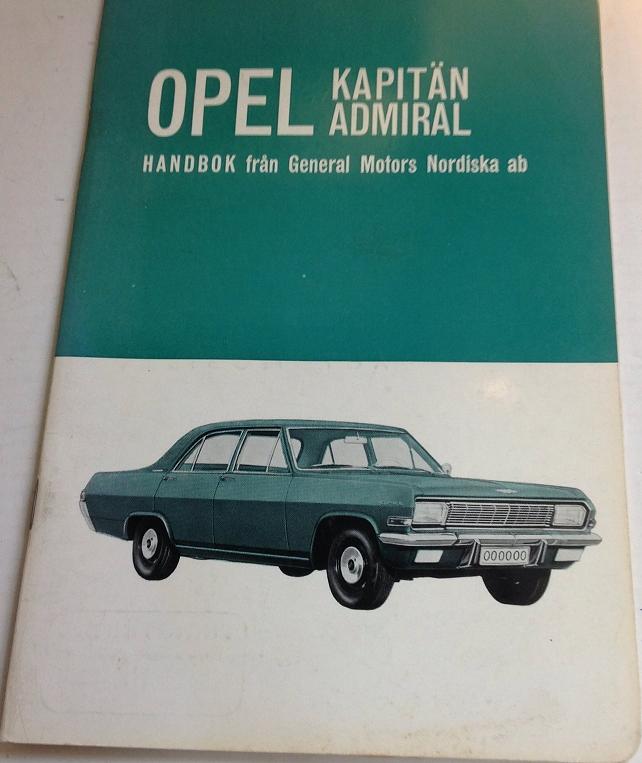 1964 Opel Kapitän Admiral Handbok