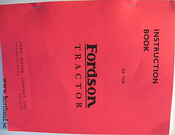 1937 Fordson model N Instruction Book