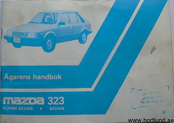 1982 Mazda 323 Instruktionsbok