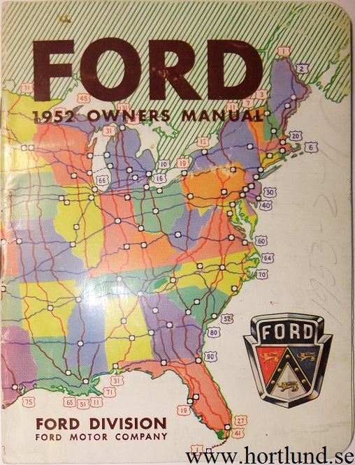 1952 Ford Owners Manual