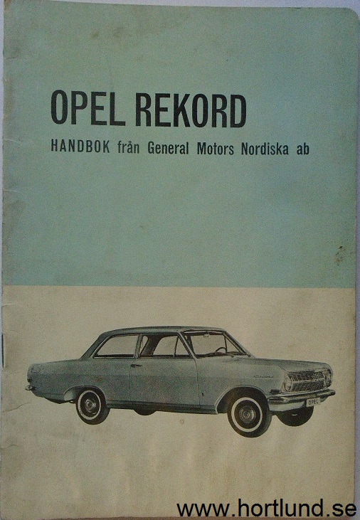 1963 Opel Rekord Handbok