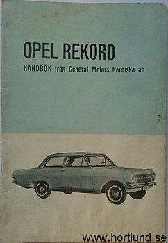 1963 Opel Rekord Handbok