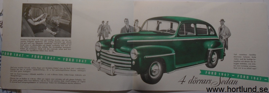 1947 Ford V-8 broschyr svensk - 2