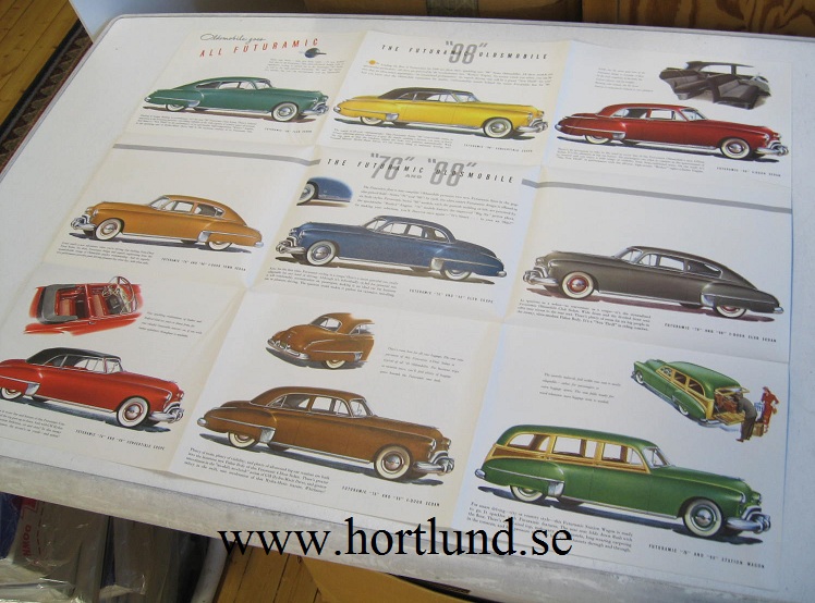 1949 Oldsmobile broschyr folder - 2