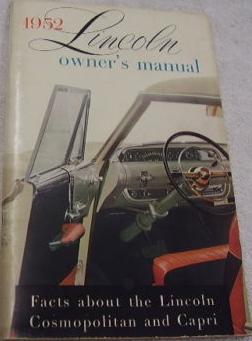 1952 Lincoln Owner's Manual