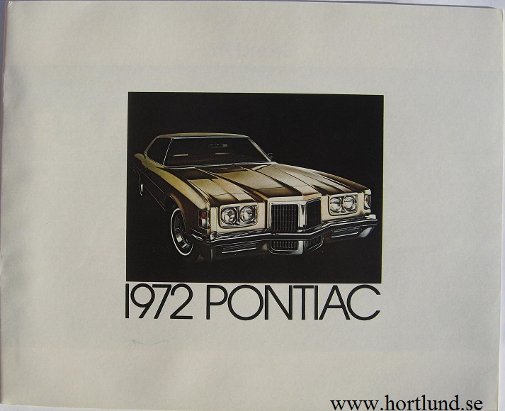 1972 Pontiac alla modeller broschyr