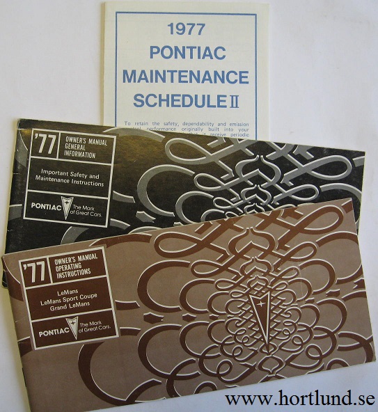 1977 Pontiac Le Mans Owner's Manual