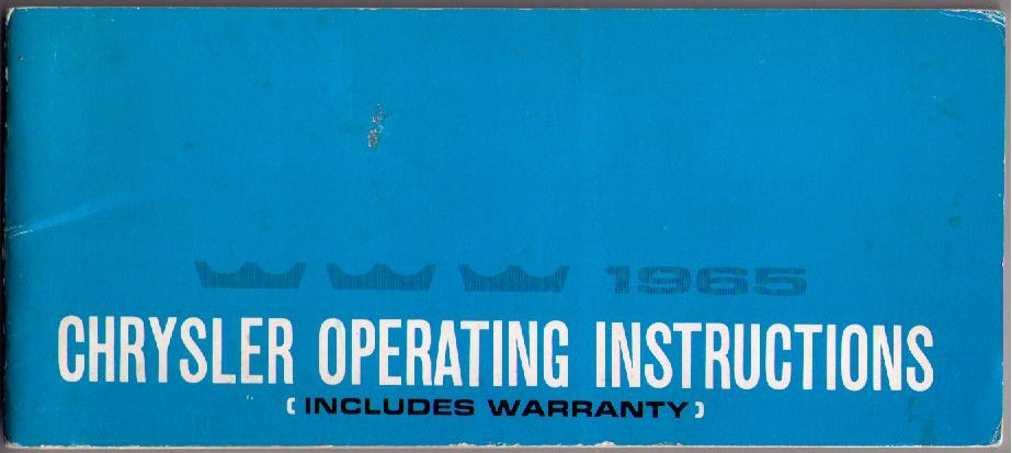 1965 Chrysler Owner's Manual