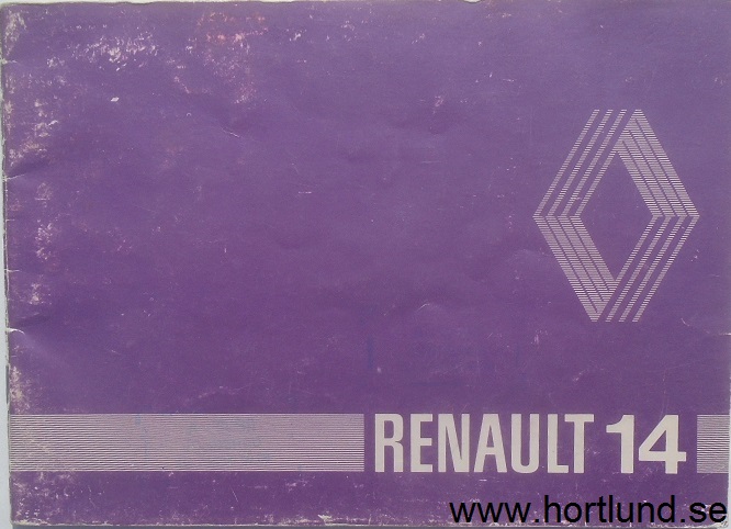 1981 Renault 14 instruktionsbok 01 81