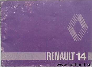 1981 Renault 14 instruktionsbok 01 81