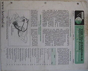 1971 Oldsmobile Service Guild Training Manual April