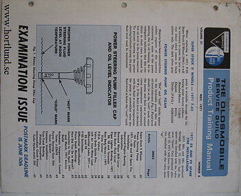 1971 Oldsmobile Service Guild Training Manual May