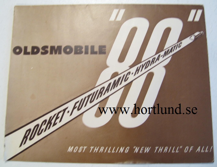 1949 Oldsmobile 88 broschyr folder