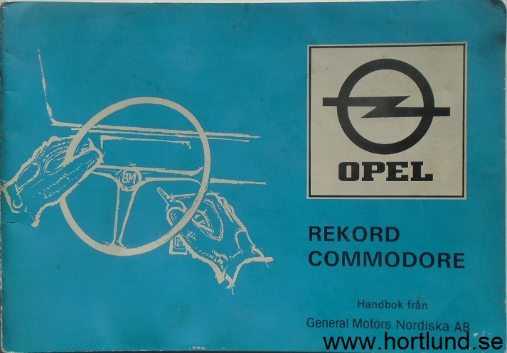 1974 Opel Rekord Commodore Handbok