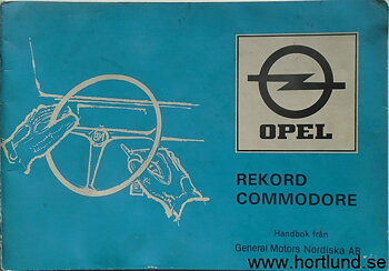 1974 Opel Rekord Commodore Handbok