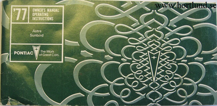 1977 Pontiac Astre Sunbird Owner's Manual