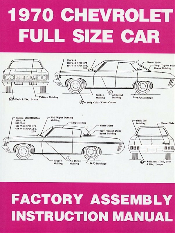 1970 Chevrolet Full Size Assembly Manual