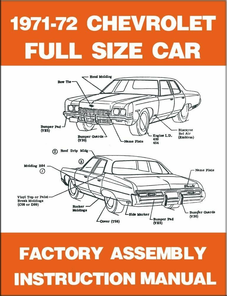 1971-1972 Chevrolet Full Size Assembly Manual