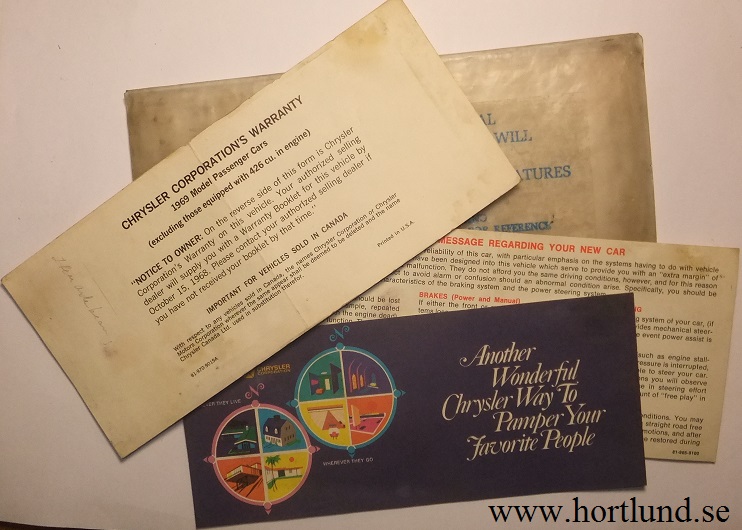 1969 Chrysler Operator's Manual - 2