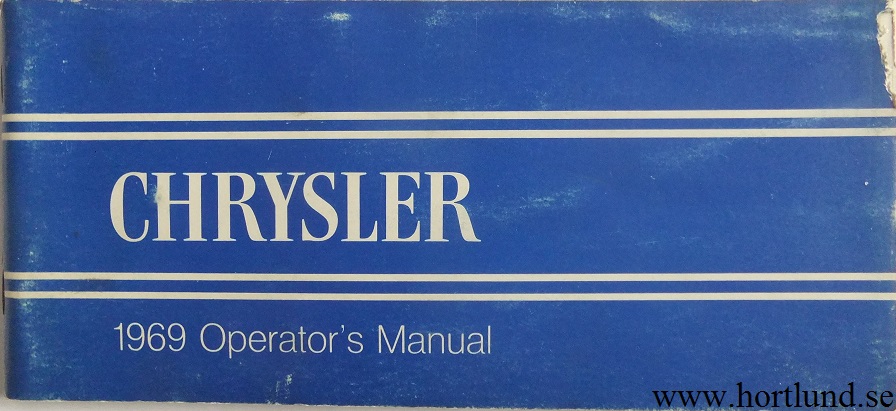 1969 Chrysler Operator's Manual