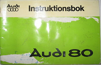 1976 Audi 80 Instruktionsbok