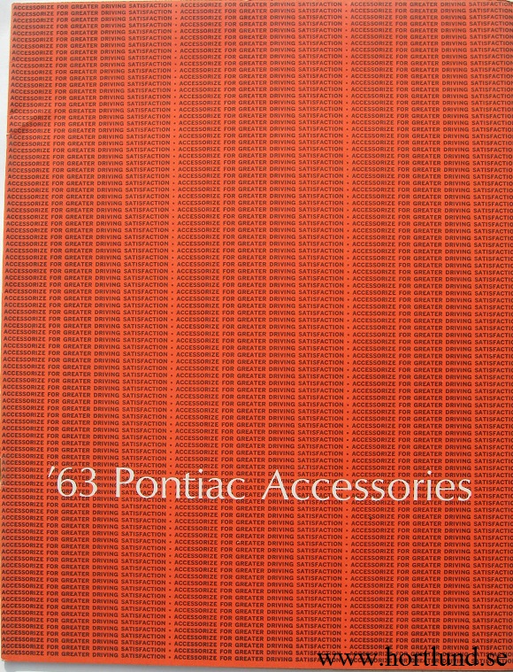 1963 Pontiac Accessories broschyr alla modeller