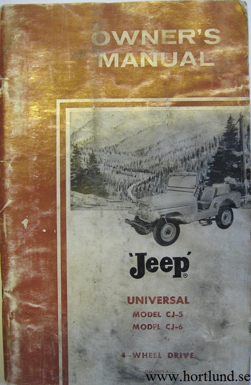 1963 Jeep CJ-5 and CJ-6 Owner's Manual