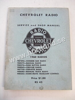 1960 Chevrolet Radio Service And Shop Manual