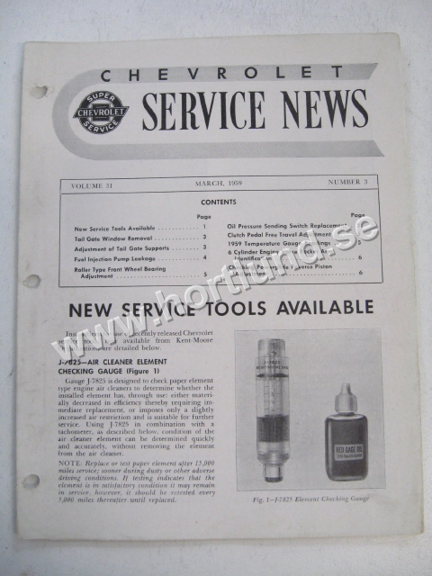 1959 Chevrolet Service News March 1959