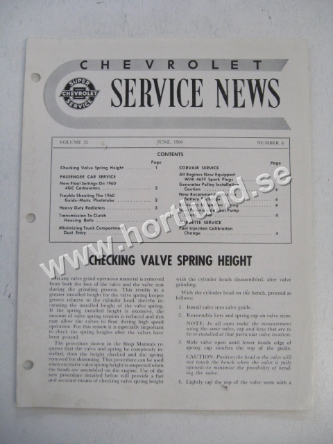 1960 Chevrolet Service News June 1960