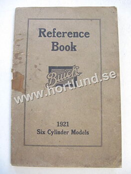 1921 Buick Reference Book Six Cylinder Models