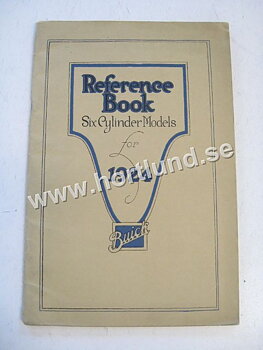 1924 Buick Reference Book Six Cylinder Series