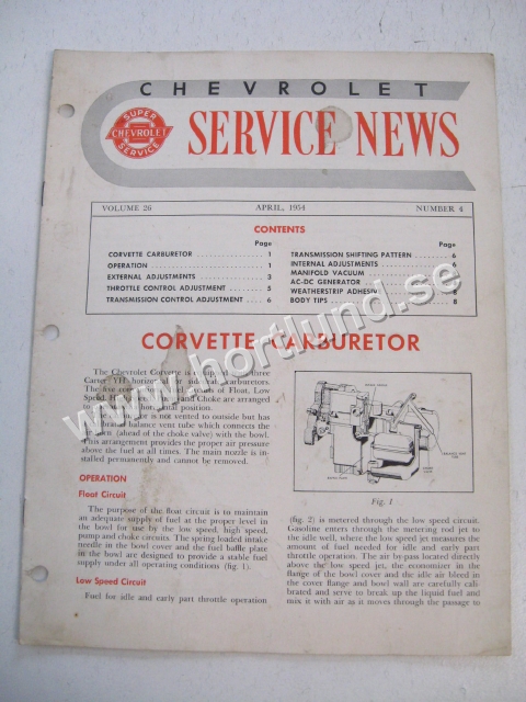 1954 Chevrolet Service News April 1954