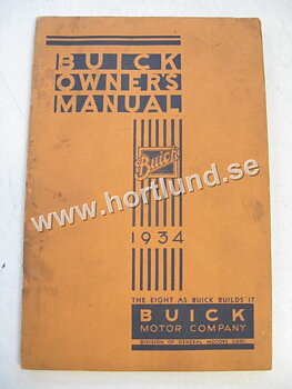 1934 Buick Owners Manual