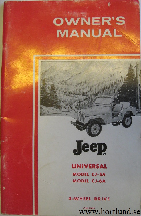 1964 Jeep CJ-5A and CJ-6A Owner's Manual