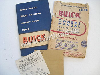 1946 Buick Owners Manual Incuding envelope