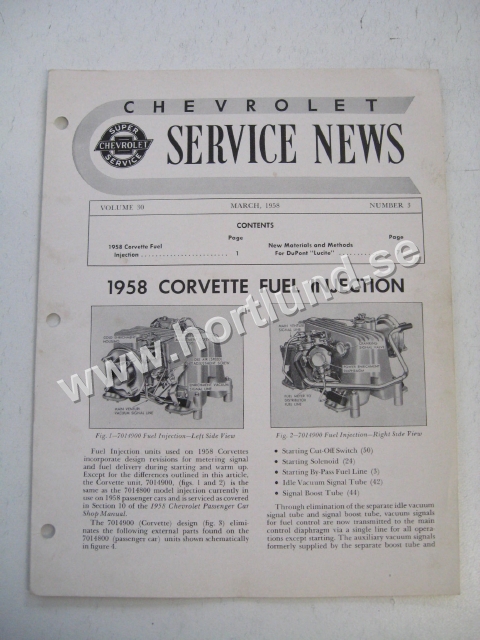 1958 Chevrolet Service News March 1958