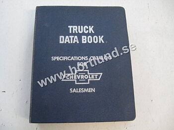 1960 Chevrolet Truck Data Book Specifications Catalog