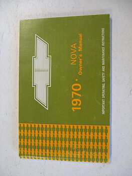 1970 Chevrolet Nova Owners Manual