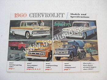 1960 Chevrolet Truck Försäljningsfolder