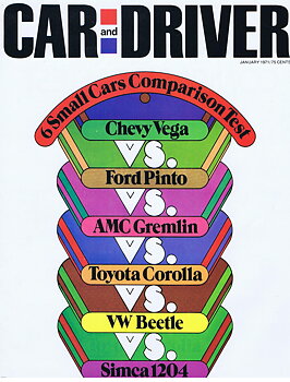 1971 Chevrolet Car Driver 6 small cars comparison test