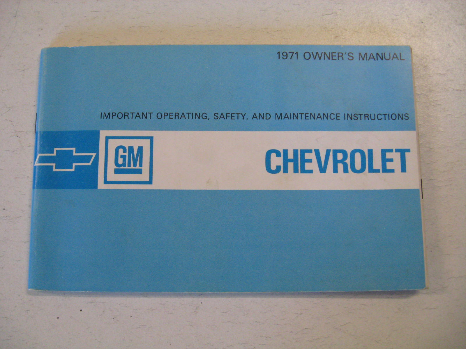 1971 Chevrolet Owners Manual