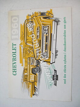1960 Chevrolet Truck Försäljningsbroschyr SV Svenskt Original i nyskick