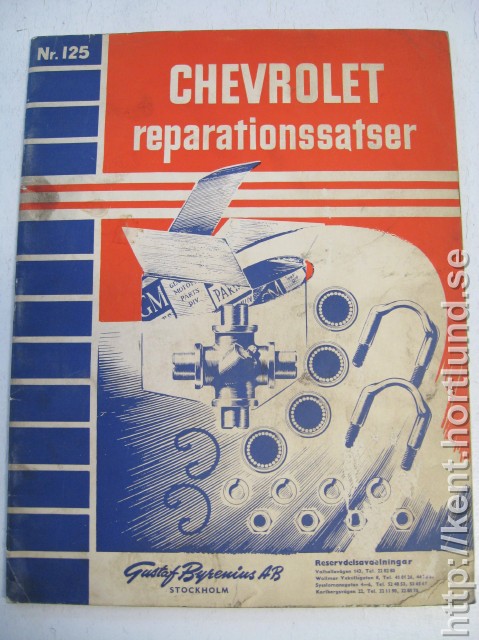 1948 Chevrolet Reparationssatser På Svenska