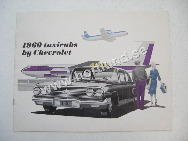 1960 Chevrolet Försälningsbroschyr Taxi